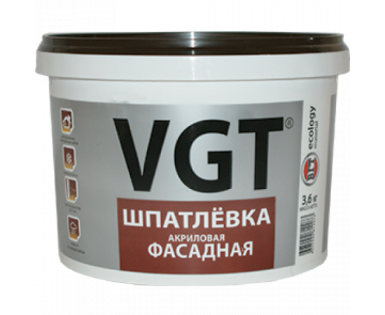 Шпатлевка фасадная акриловая  3,6 кг ВГТ