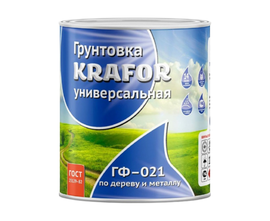 Грунт красно-корич. 0,8кг KRAFOR  ГФ-021  26301#