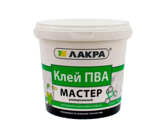 Клей ПВА универс. 0,9кг Мастер Л-С "ЛАКРА"