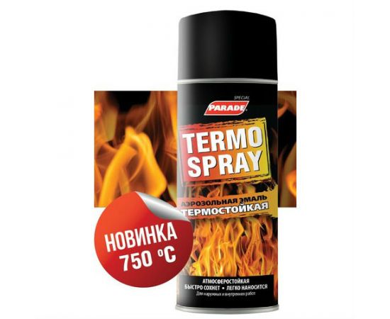 Эмаль аэроз. PARADE TERMO SPRAY черный 400мл