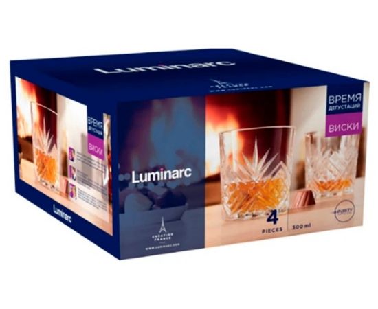 Набор бокалов Luminarc 4шт 300мл Время дегустаций виски Р9244