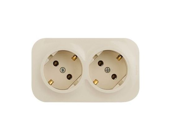 ЛЕГРАНД Розетка 2гн. с/з крем QUTEO 782263/ 07363