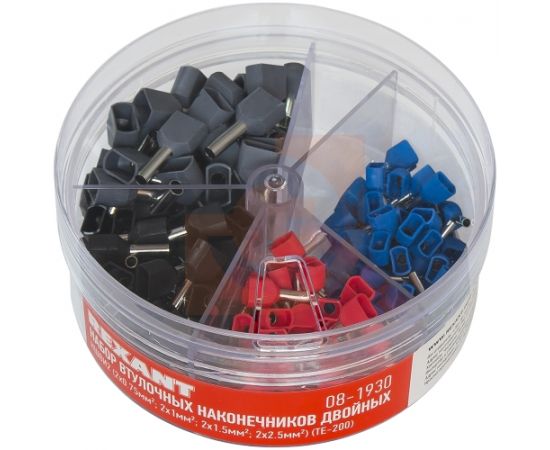 Набор НШВИ2 двойных 0,5;0,75;1;1,5;2,5 мм (ТЕ-200) REXANT