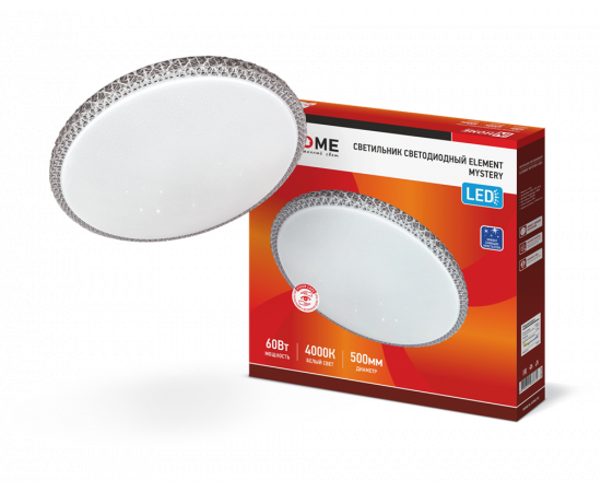 Светильник LED COMFORT MYSTERY 75Вт 230В 3000-6500К 6000Лм 500х65мм пульт ДУ IN HOME  4829