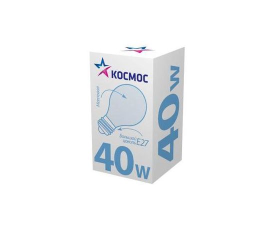 Лампа накал. Е27/40 Вт матовая Космос  14684
