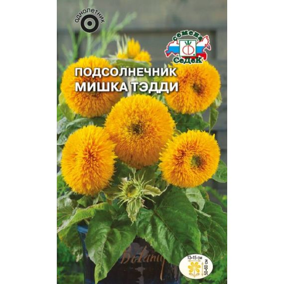 Семена СеДеК Подсолнечник Мишка Тедди 1г