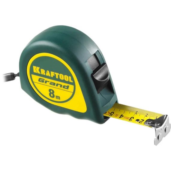 Рулетка Kraftool 8м*25мм профессиональная с автостопом  3412-8-25