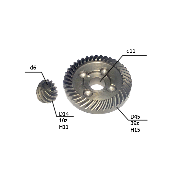 Коническая пара для УШМ Хитачи G13SS  010184(cc46)