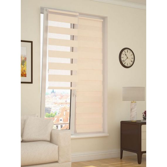 Рулонная штора 160*170см День-Ночь персик DDA  75184, изображение 2