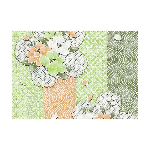 Обои флиз. 0971/2 САТОРИ Декор салат-оранж. снят