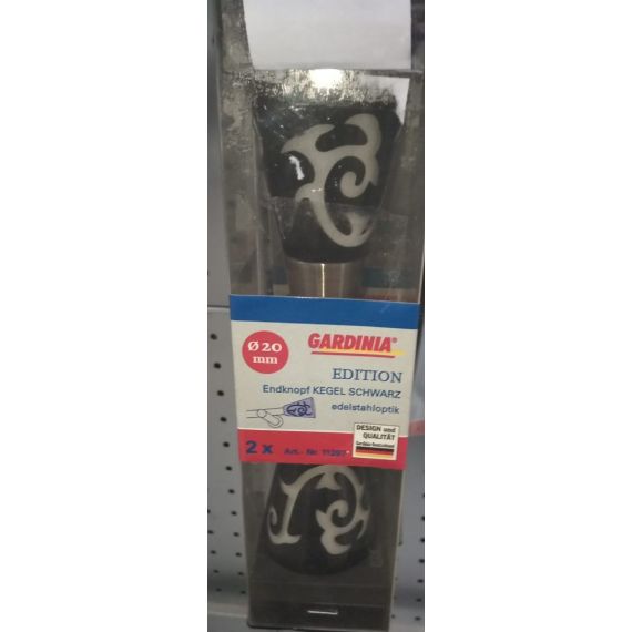 Наконечник КОНУС черный сталь 20мм 2шт.  11207