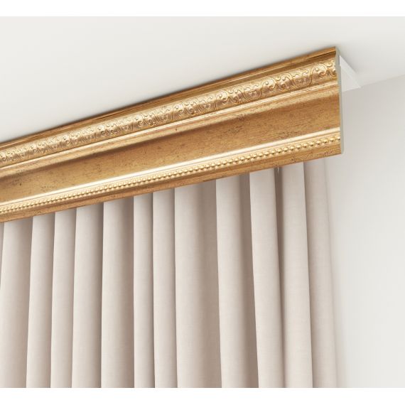 Карниз багетн. пряи. ПРОВАНС 2,0 античн.зол., изображение 2