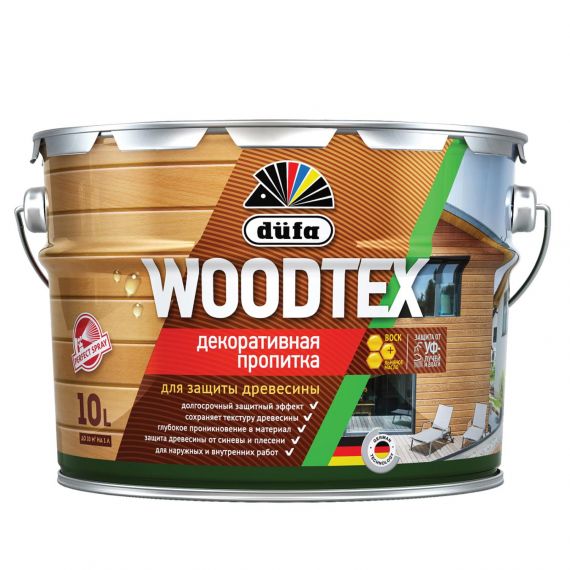 Пропитка декоративная Dufa Woodtex белая 10л