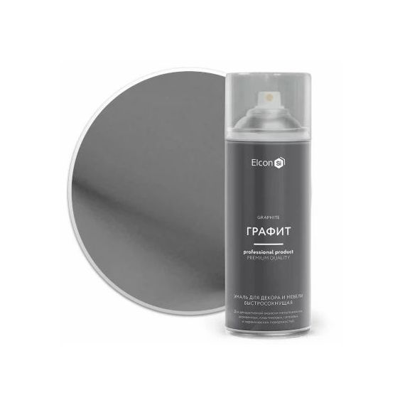 Эмаль Elcon 520мл RAL графит для декора и мебели 00-00462255