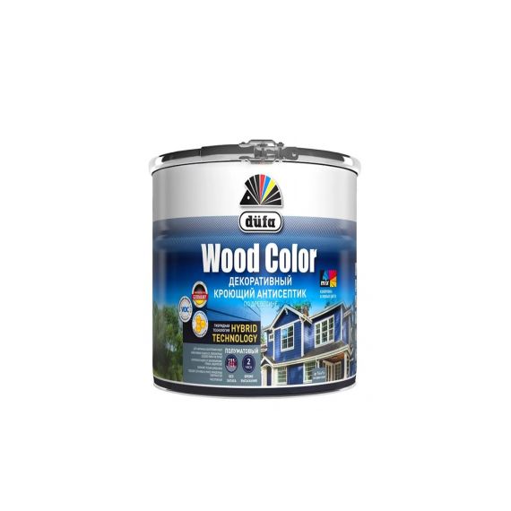 Кроющий антисептик Dufa Wood color серый шелк 0,9л