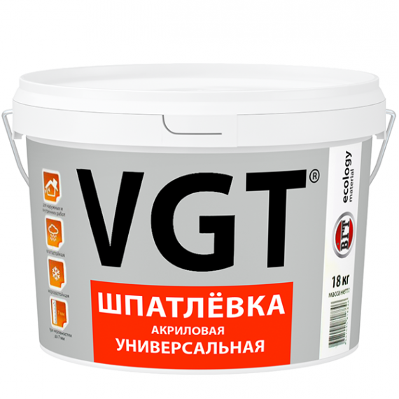 Шпатлевка акрил.универсал.ВГТ 18кг  7391