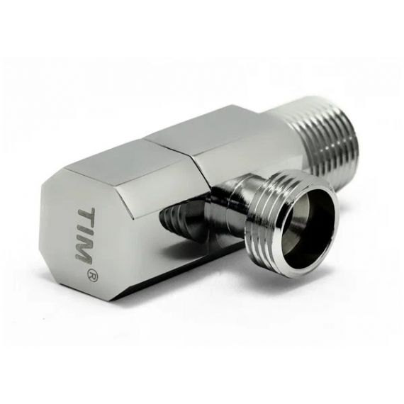 Кран угловой TIM п-п 1/2"х 1/2"с отражателем BL5822  135922