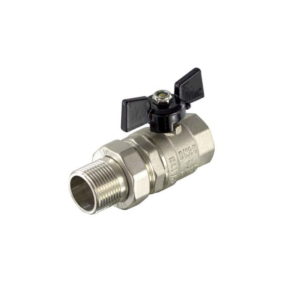 Кран шар. полнопрох. STRONG c американкой бабочка 1/2" DE1231X