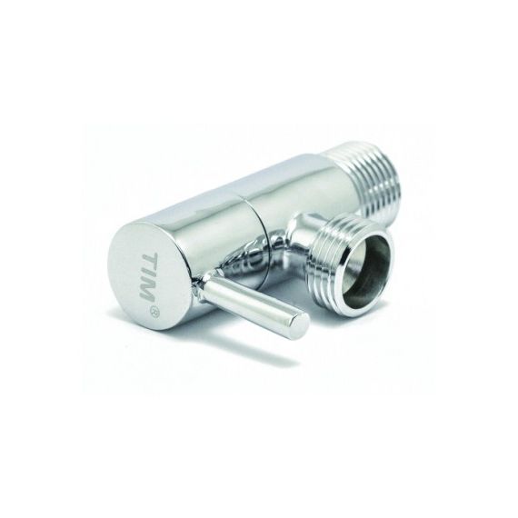 Кран угловой TIM п-п 1/2"х 1/2"с отражателем BL5825  135924