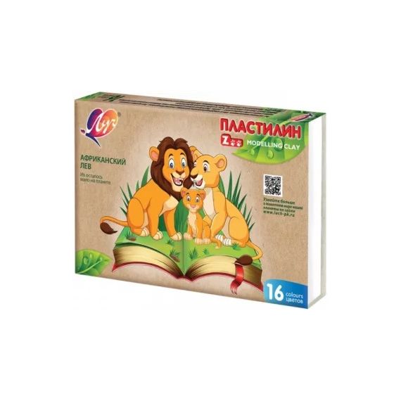 Пластилин 16 цветов 240 г ZOO 4902498