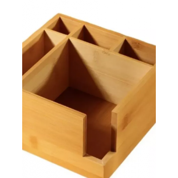 Подставка для стол. приборов 18*18*9 бамбук BRAVO 376, изображение 2