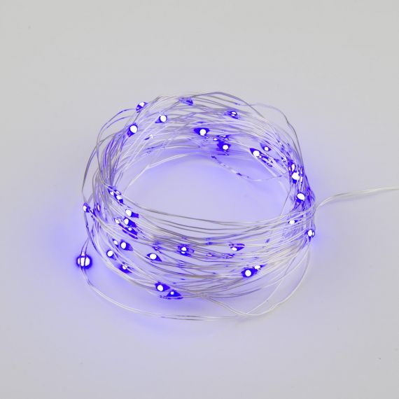 Гирлянда светодиод. Роса 5м 50св. 2*LR06 ULD-S0500-050/SCB/2AA PURPLE IP20  UL-00007185