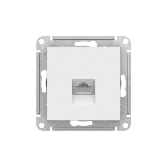 Механизм розетки комп. RJ45 кат. SE белая  ATLAS DESIGN  ATN000183