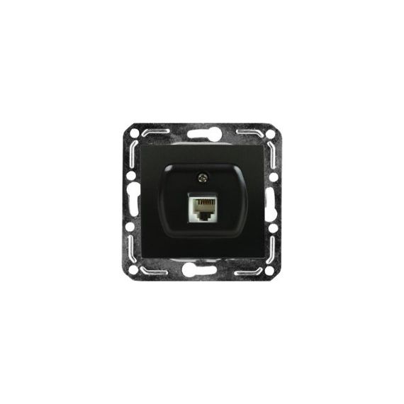 Розетка 1-мест.телеф. Volsten Magenta V01-14-F12-M RJ-11 Nero м-зм