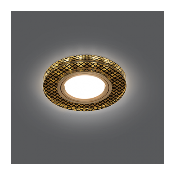 Светильник Gauss Backlight BL076 Круг Кристал/черн/золото  Gu5.3 1/40 2700К