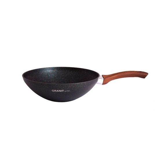 Сковорода-вок 28 см антипригарная с ручкой Kukmara (Granit ultra blue) свкгг280а,