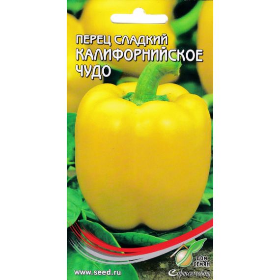 Семена Дом Семян Перец сладкий Калифорнийское чудо желтый 20шт