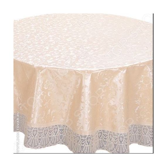 Скатерть Meiwa FPLUS-PLAIN SARASA AZ BE круг 178см 5137
