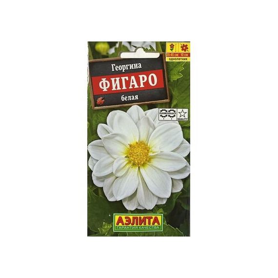 Семена АЭЛИТА Георгин ФИГАРО БЕЛАЯ 7шт