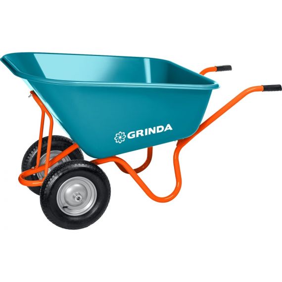 Тачка садовая с кузовом увеличенного объема 260л GRINDA GP-1, г/п 120кг, ударопрочный пластик 422401