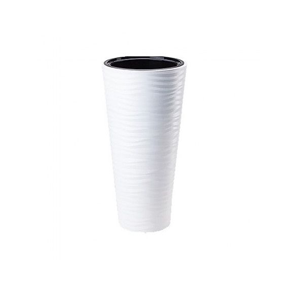 Кашпо Sahara SLIM d30,h57см с вкладышем V-5,5л белый 2723-011 565016