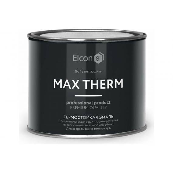 Эмаль Elcon термостойкая 0,4кг графит 700°