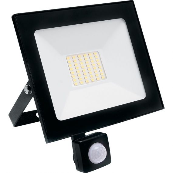 FERON Прожектор светодиодный  с выносным датчиком IP44 50W 6400K черный SFL80-50 / LL-908