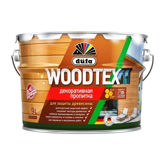Пропитка декоративная Dufa Woodtex орех 9л