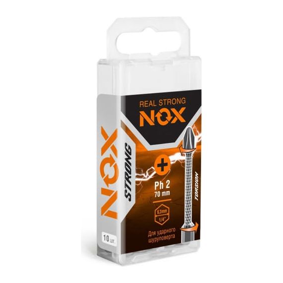 Бита PH2*70мм NOX STRONG  1шт  336270#