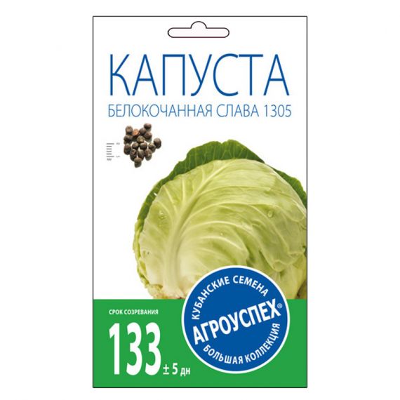 Семена Агроуспех КАПУСТА б/к СЛАВА 1305 1г