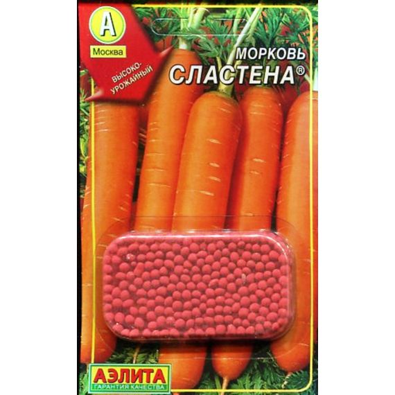 Семена АЭЛИТА Морковь Сластена 300шт драже