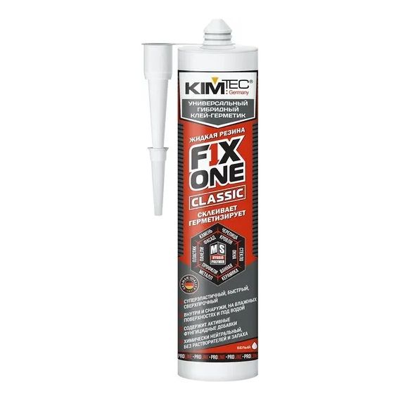 Клей-герметик (жидкая резина) KIM TEC FIX ONE 290мл белый 03-04-03