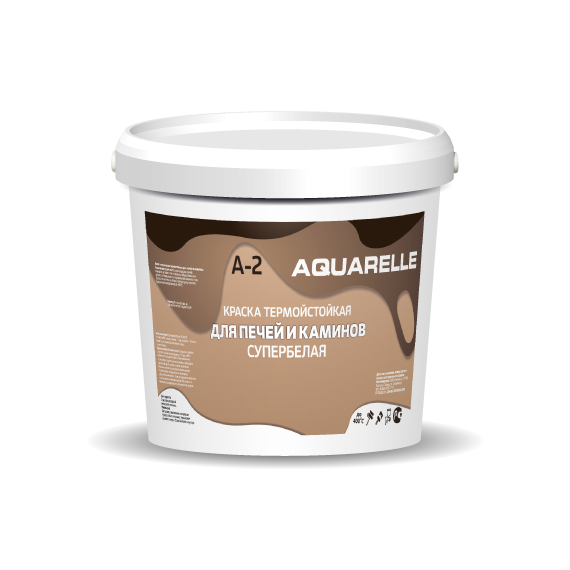 Краска для печей и каминов Aquarelle A-2 1,3кг термостойкая Т-8137