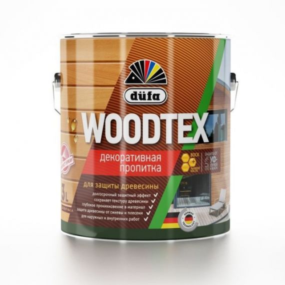 Пропитка декоративная Dufa Woodtex махагон 0,9л