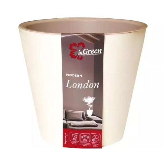 Горшок для цветов InGreen London D230 5л Сливочный  ING6206СЛ/ М0112