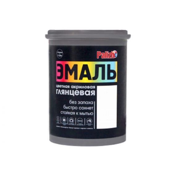 Эмаль акриловая глянцевая Palizh №600 1,1 кг белая СЕ-600-1,1/11604443