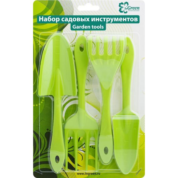 Набор садовых инструментов INGREEN салатовый  NG60009СЛ