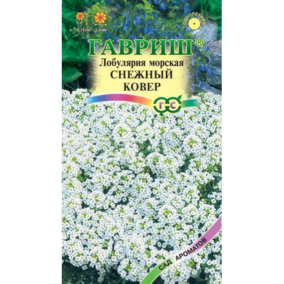 Семена Гавриш Лобулярия морская (алиссум) Снежный ковер  0,2г