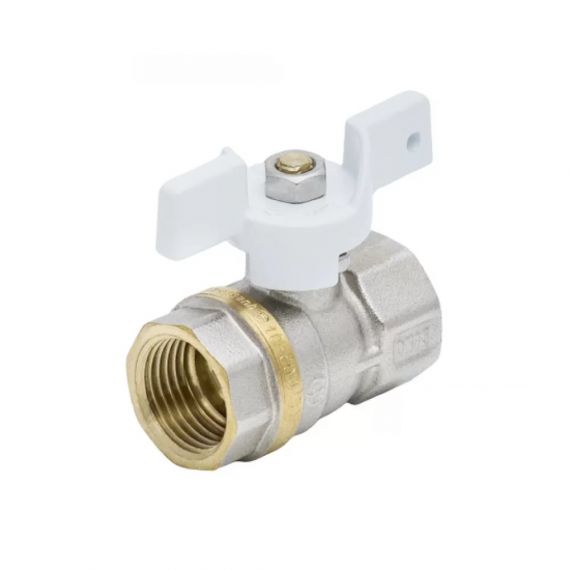 Кран шаровой латунь1102 STANDARD ДУ 20 РУ30  полнопр. бабочка AQUASFERA 1102-02 107-5143