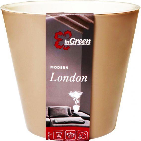Горшок для цветов InGreen London D160 1,6л Молочный шоколад  ING6204МШОК/ Л7463